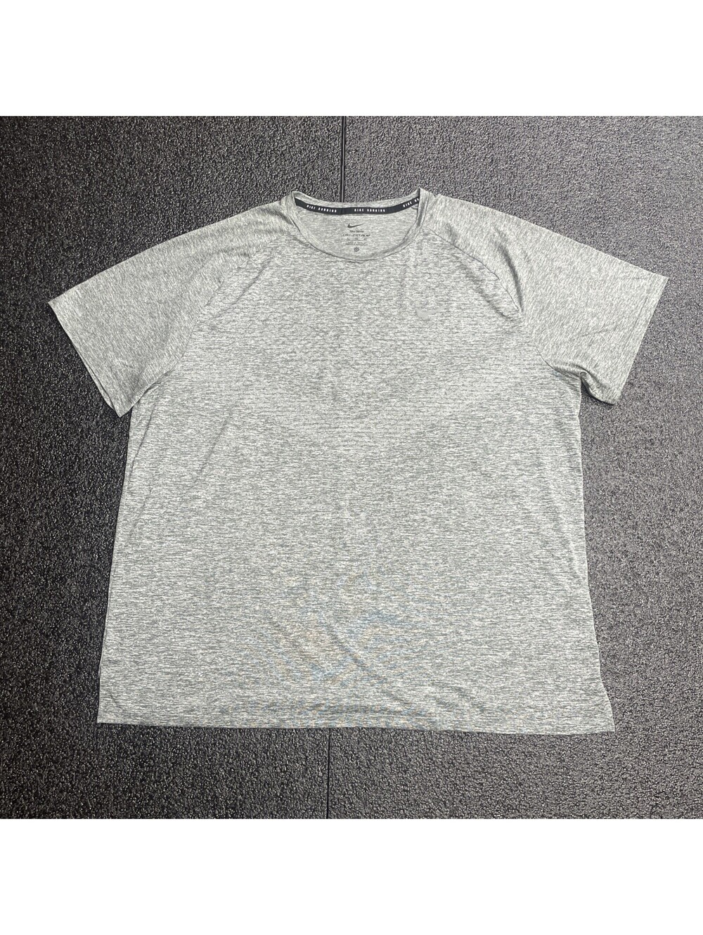 Nike Stride ADV Running Shirt Mens XL Gray Dri-Fit Short Sleeve HV5203-084